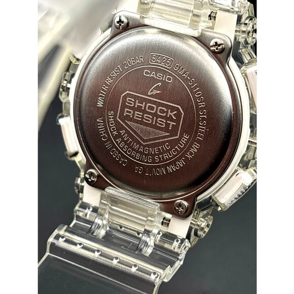 Casio G-Shock GMA-S110SR-7A Women\'s Rose Gold Clear Analog Digital Watch NIBWT main image 14